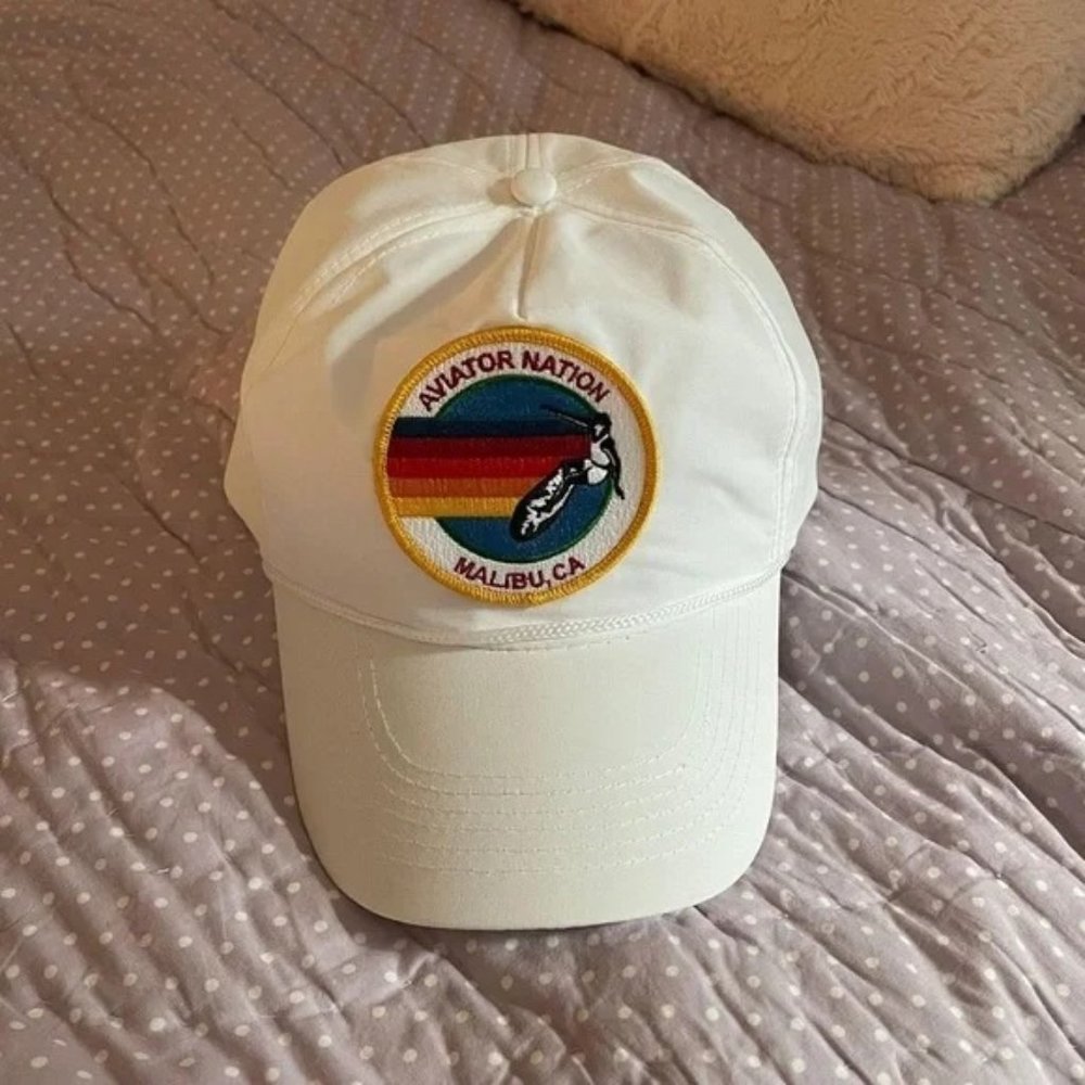 Aviator Nation Trucker Hat- White Malibu